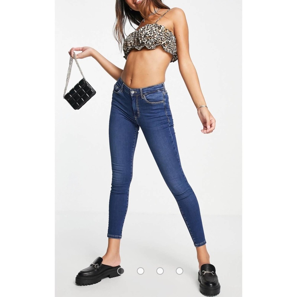 Mid Rise Moto Skinny Jeans